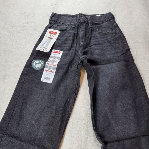 Wrangler Jeans Boys Regular Black Size 8 Slim Loose Denim Pants Kids Kid School - Picture 6 of 15